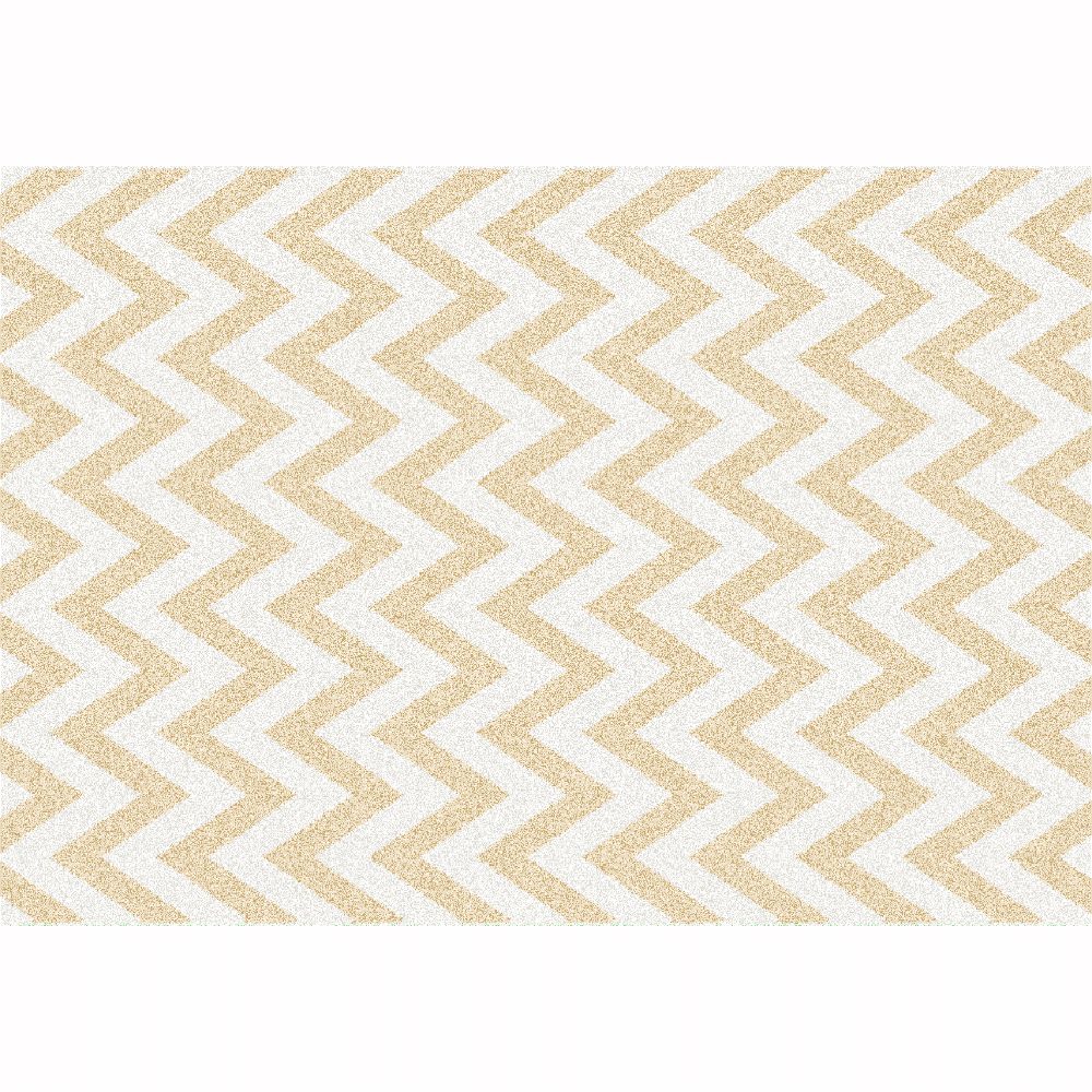 Szőnyeg 67x120 cm, bézs-fehér minta - TRAILLE - Butopêa akciós termékkép 1